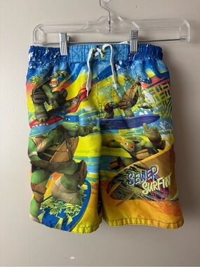 Boys Nickelodeon Teenage Mutant Ninja Turtles Swim Shorts Size 7